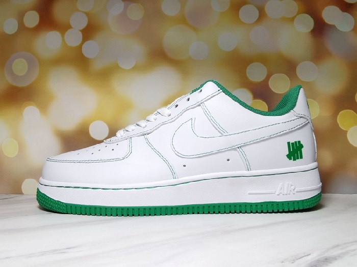 Men's Air Force 1 Low White/Green Shoes 0141